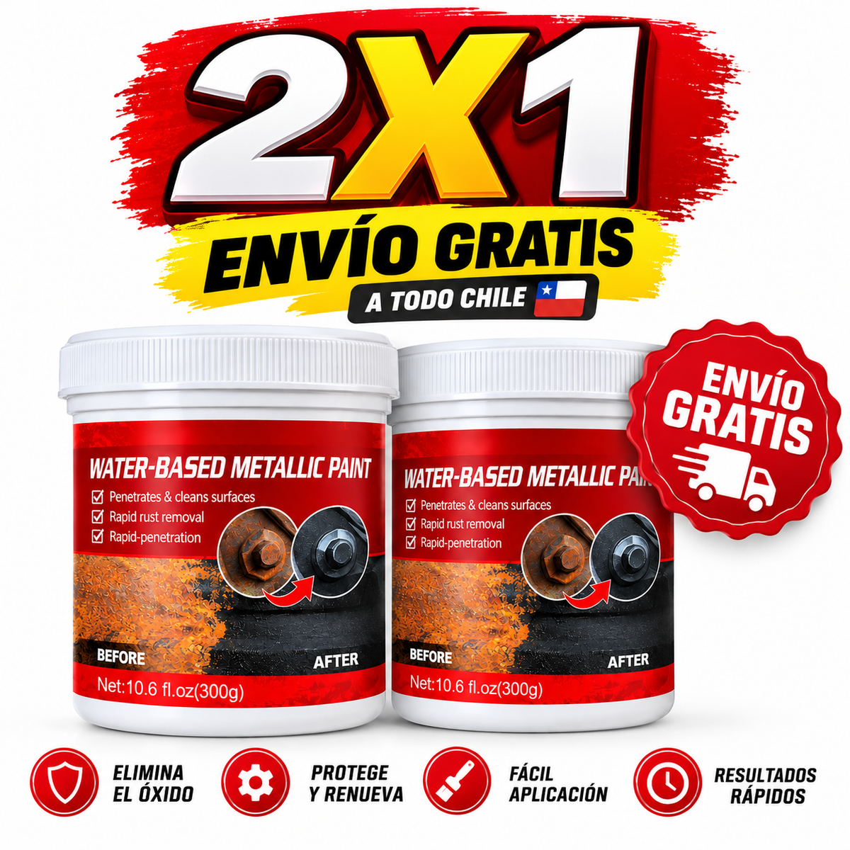 PACK 2X1 RUSTOFF PRO Base para Oxido