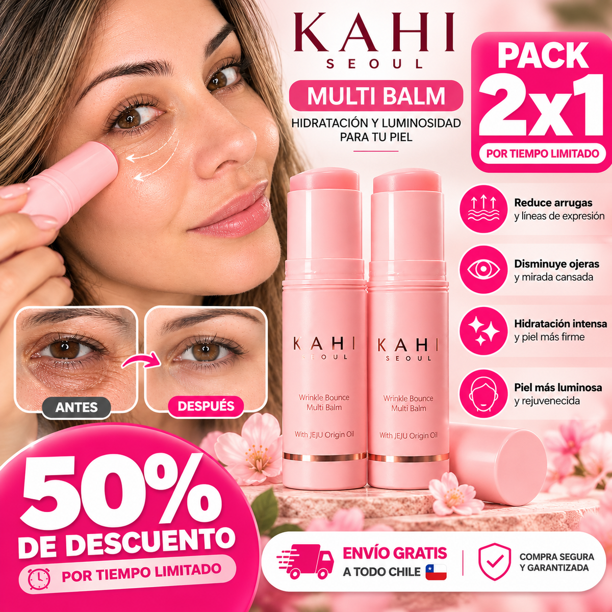 PACK Kahi | Bálsamo Coreano Anti Arrugas y Ojeras
