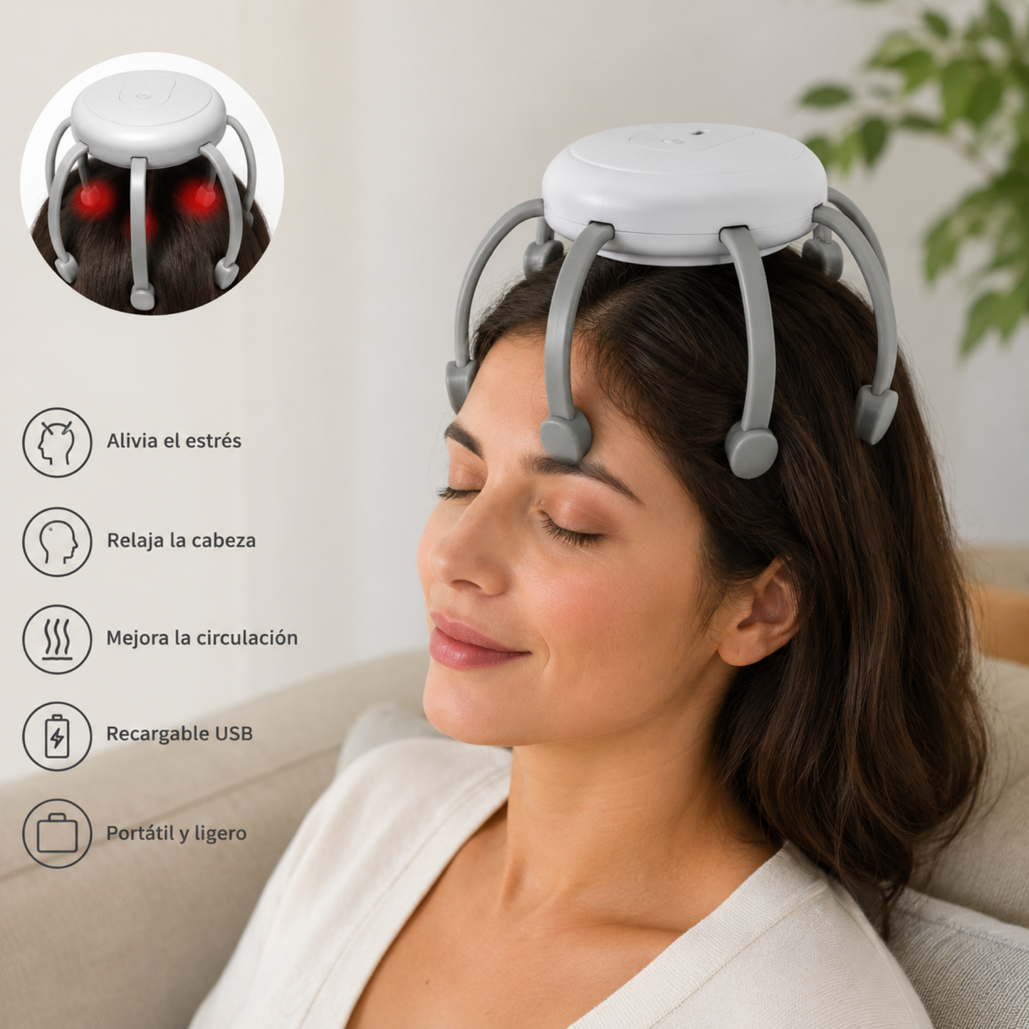 ZenPulse™ | Masajeador Cabeza Pro Recargable