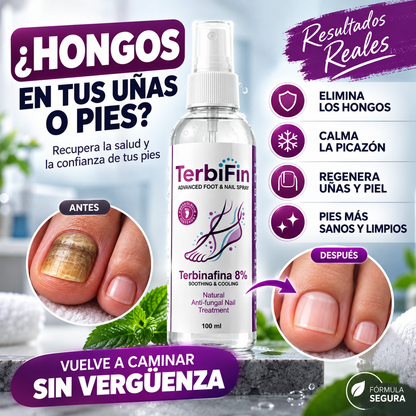 TerbiFin Spray 8% Anti-Hongos Pies Uñas