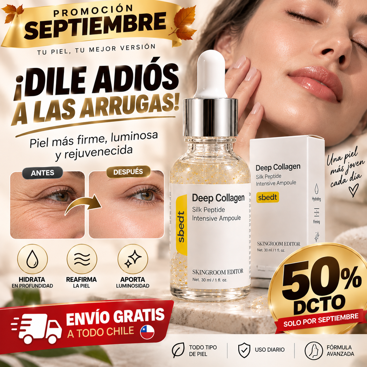 DEEP COLLAGEN | Serum Tensor Coreano (Original)