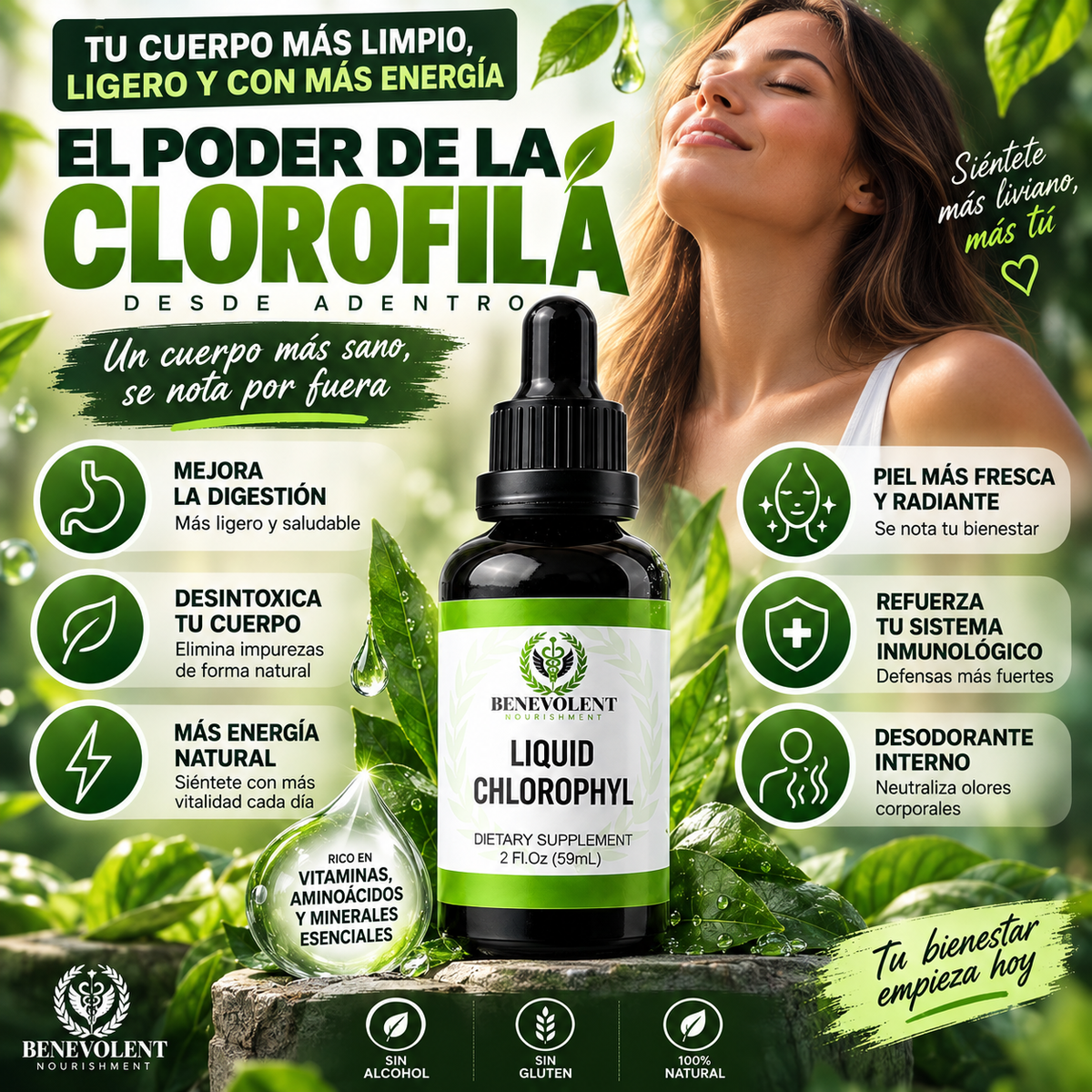 CLOROFILA BENEVOLENT X 60 ML ORIGINAL