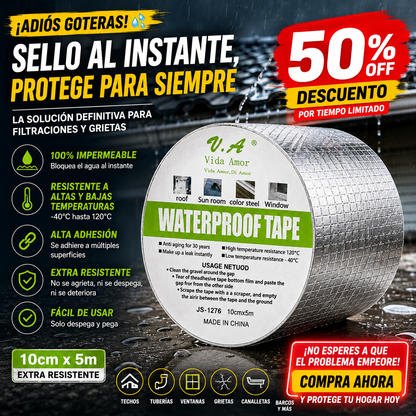 ImperMax Pro™  Cinta Tapa Gotera De Butilo 10cm X 5mts