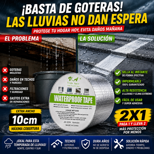 ImperMax Pro™  Cinta Tapa Gotera De Butilo 10cm X 5mts