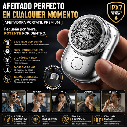Mini Afeitadora Portátil Recargable