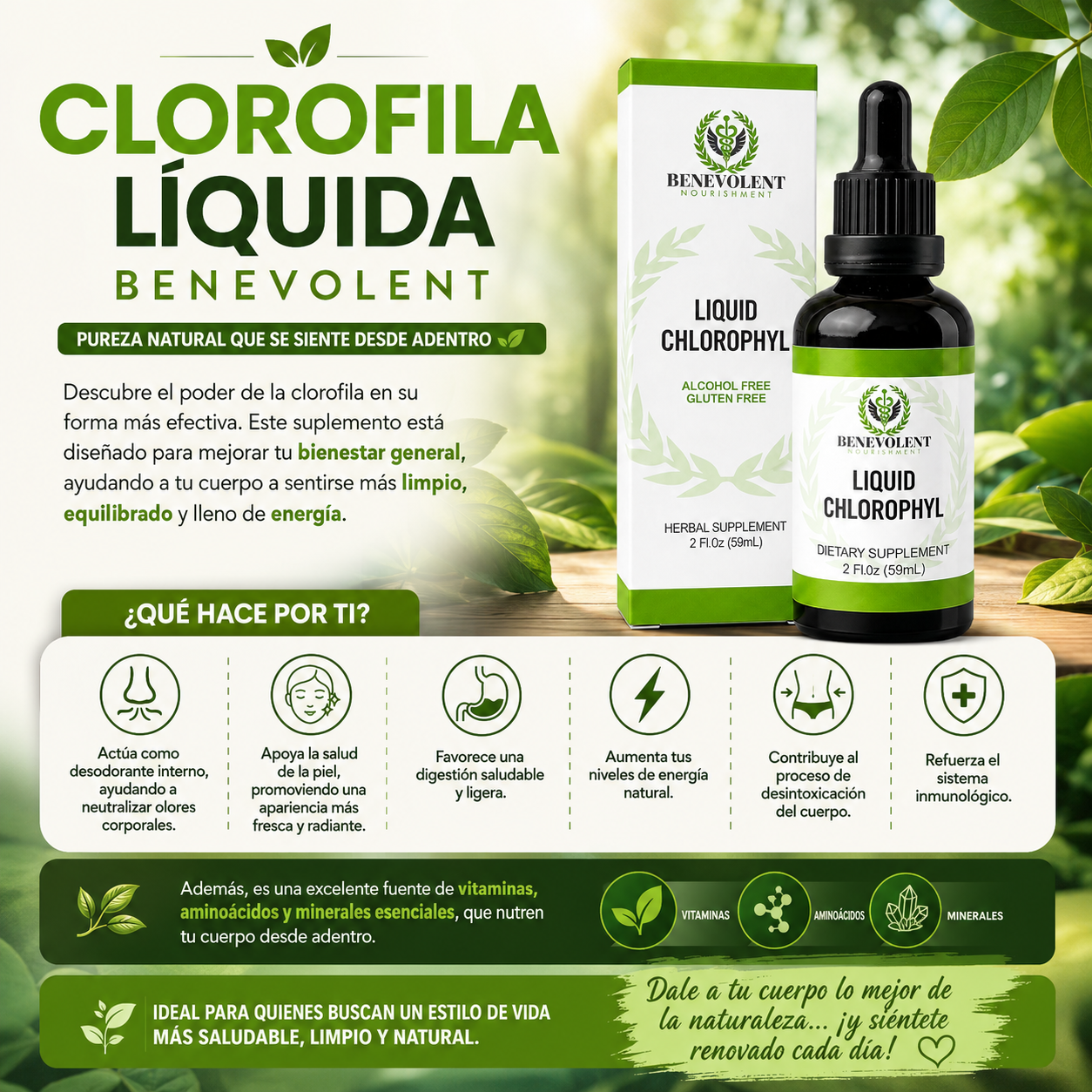 CLOROFILA BENEVOLENT X 60 ML