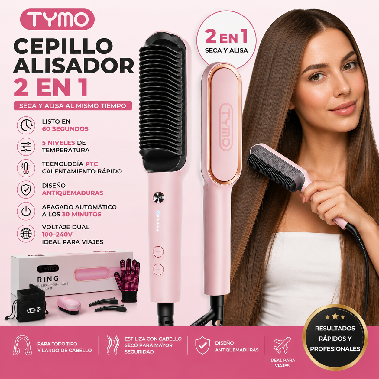 TYMO | Peine Alisador Profesional